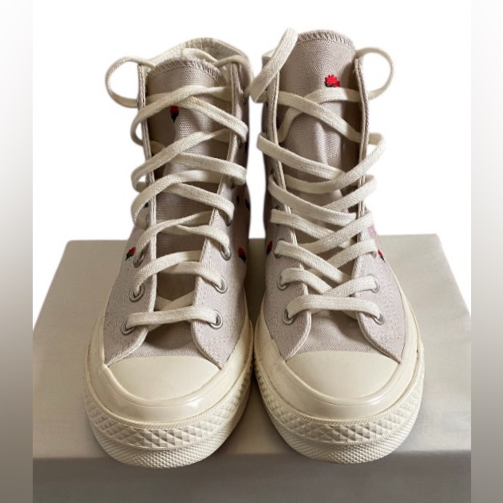 Converse Chuck 70 high floral embroidery sneakers(Desert Sand/Egret)